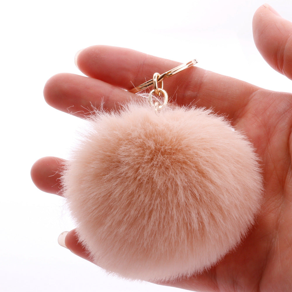 Wholesale 7CM Fur Ball Pom Pom Keychain