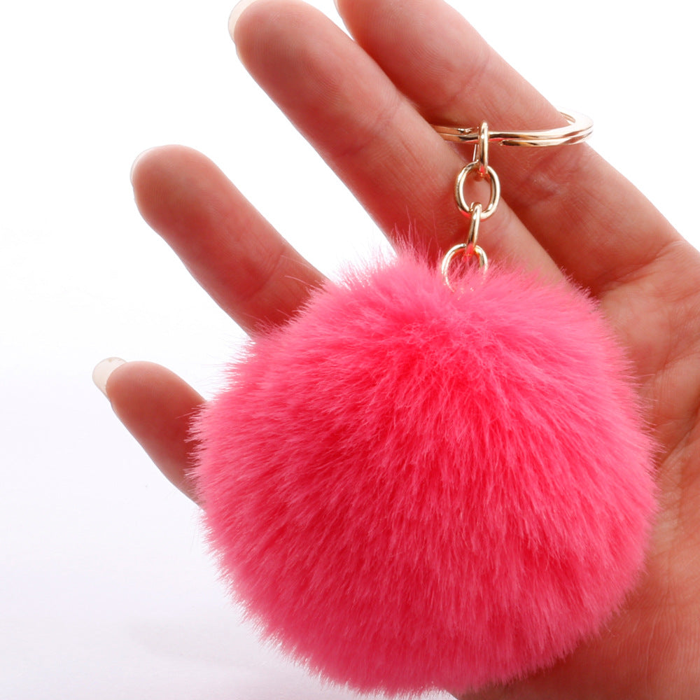 Wholesale 7CM Fur Ball Pom Pom Keychain