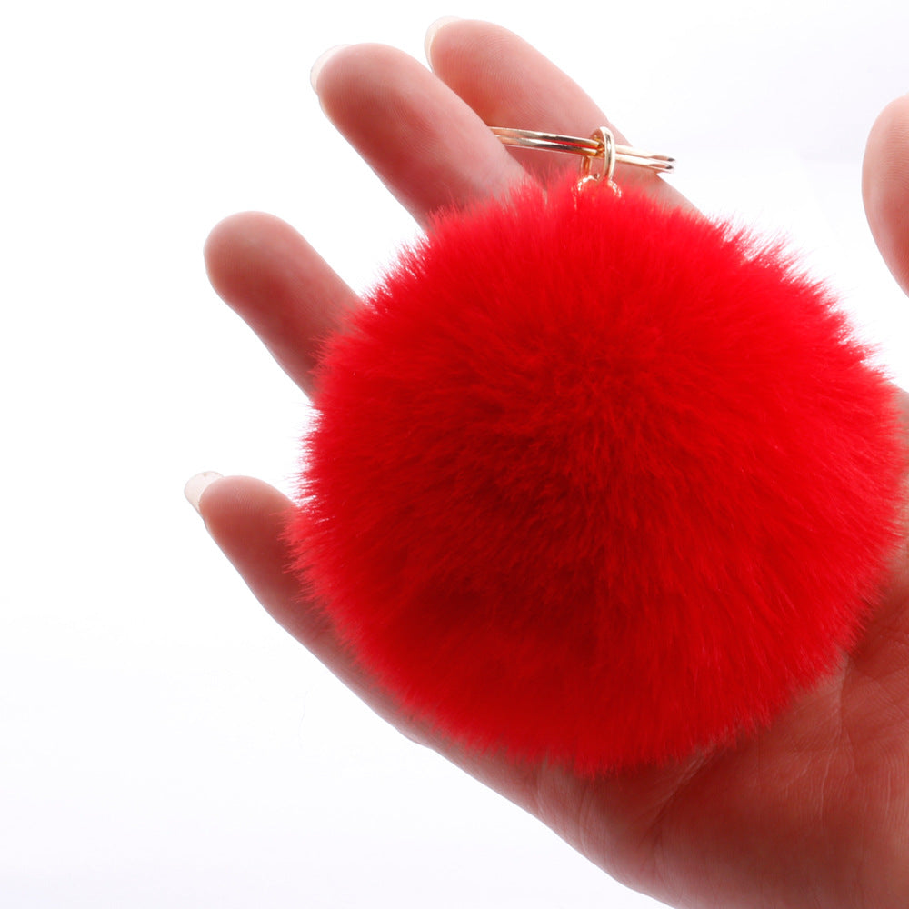 Wholesale 7CM Fur Ball Pom Pom Keychain