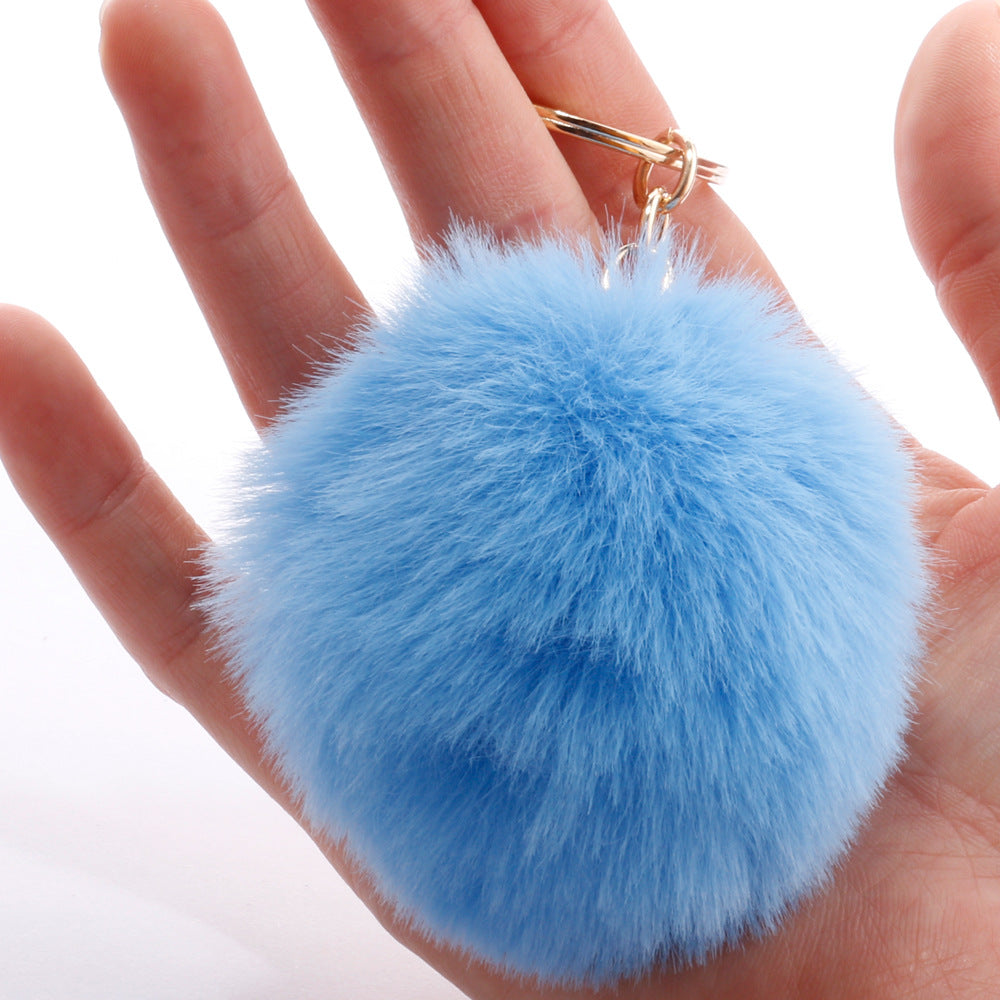 Wholesale 7CM Fur Ball Pom Pom Keychain