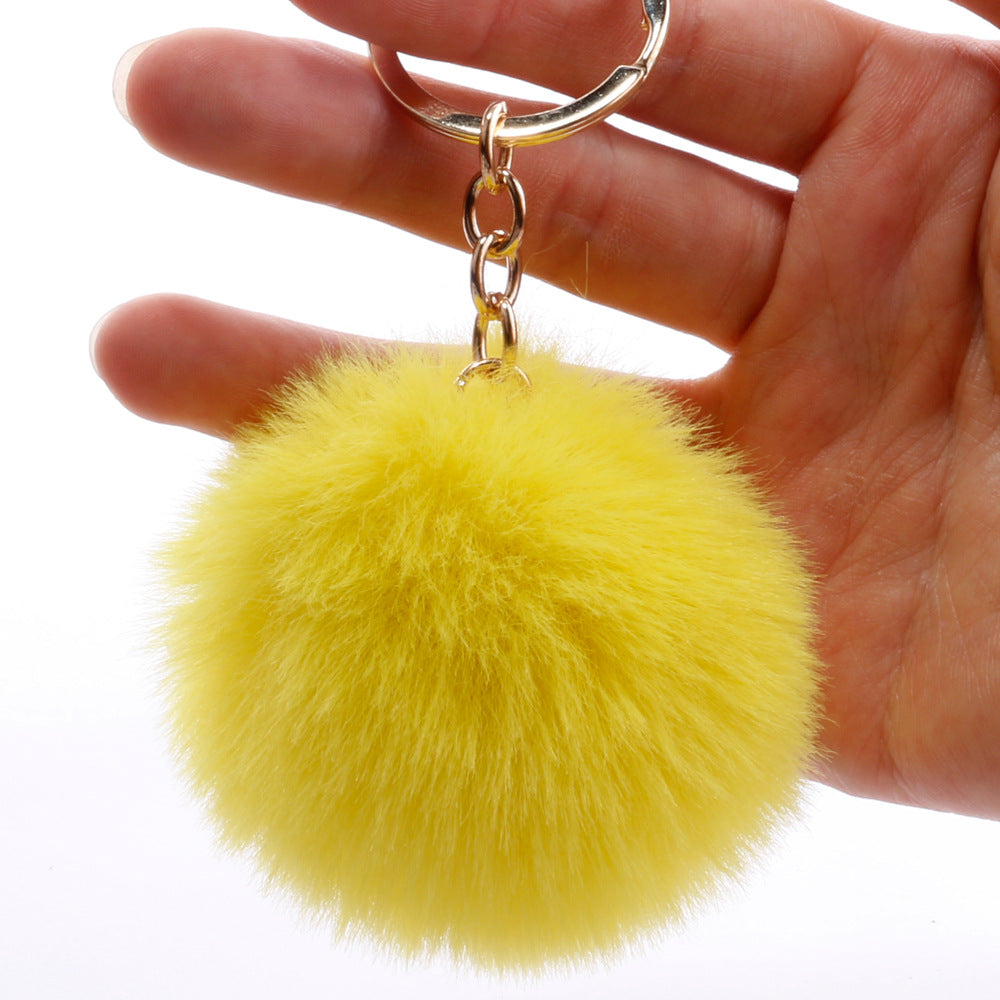 Wholesale 7CM Fur Ball Pom Pom Keychain