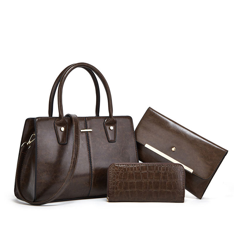 Conjunto de tres piezas de bolso de hombro al por mayor PU OLY-SD-JBB005