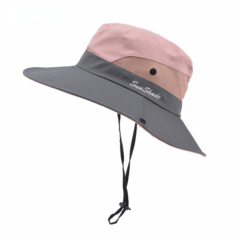 Venta al por mayor Dacron Summer Women's Outdoor Sunshade Hat Sunscreen Fisherman Hat