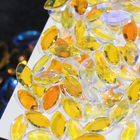 Wholesale 50PCS 6MM Aurora Glass Nail Diamond Beads