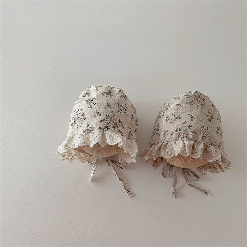 Wholesale Cotton Girls Princess Lace Floral Hat