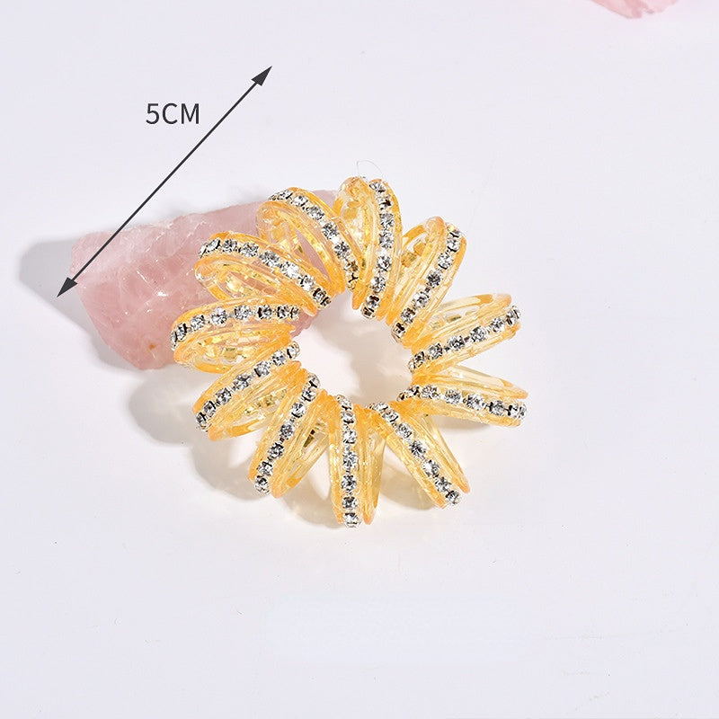 Wholesale Candy Color Telephone Line Plastic Hair Scrunchies