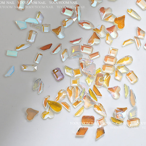 Wholesale 100PCS/Pack 6MM Glass Flat Nail Diamond Beads