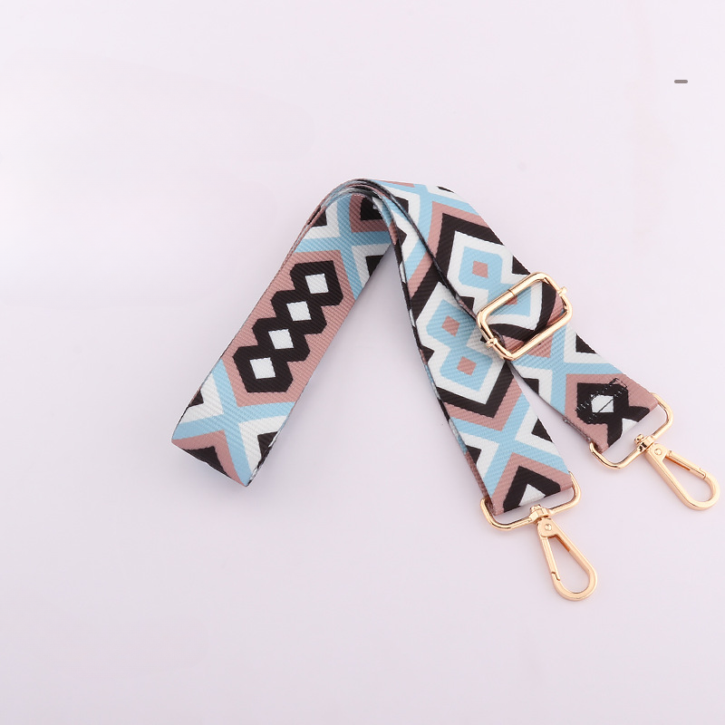 Wholesale Nylon Color Stripe 38mm Adjustable Shoulder Strap