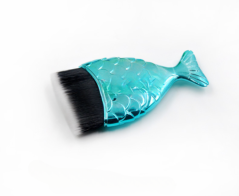 Wholesale Plastic Single Small Mermaid Foundation Make-up Brush