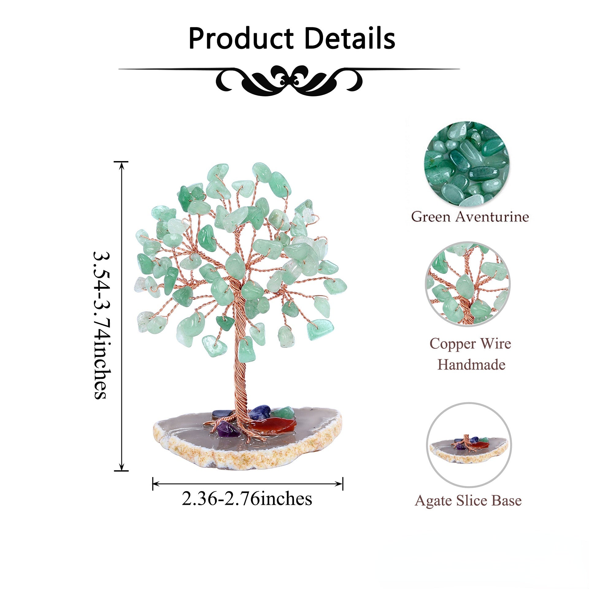Wholesale Colorful Gravel Winding Tree Decorations