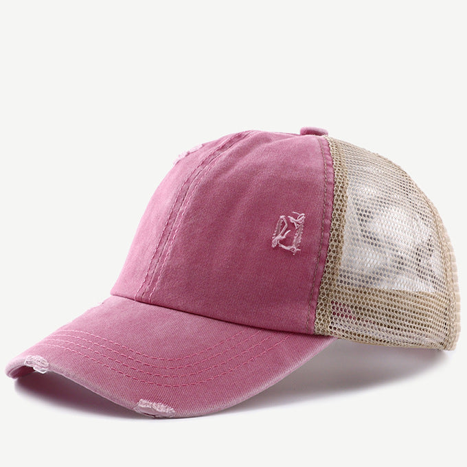 Wholesale Cotton Leopard Camouflage Ponytail Baseball Cap