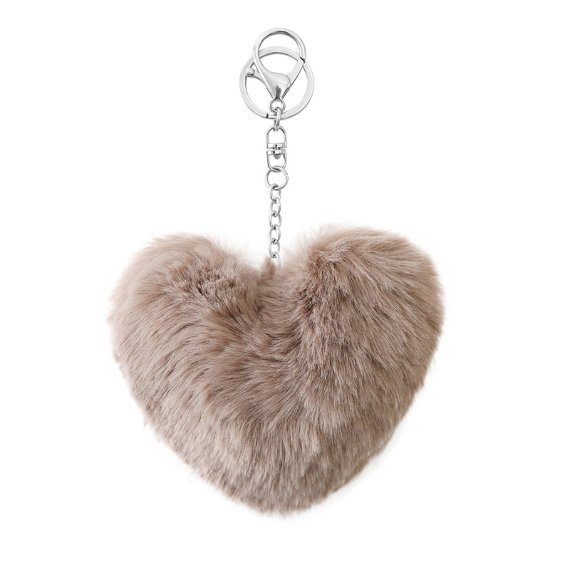 Wholesale Love Hair Ball Tassel Keychain Women Bag Pendant OLY-KC-JM008