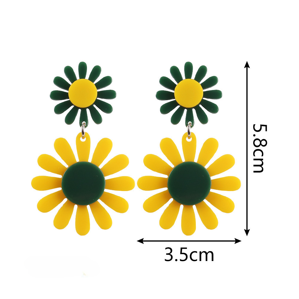Pendientes acrílicos de margarita bohemia al por mayor
