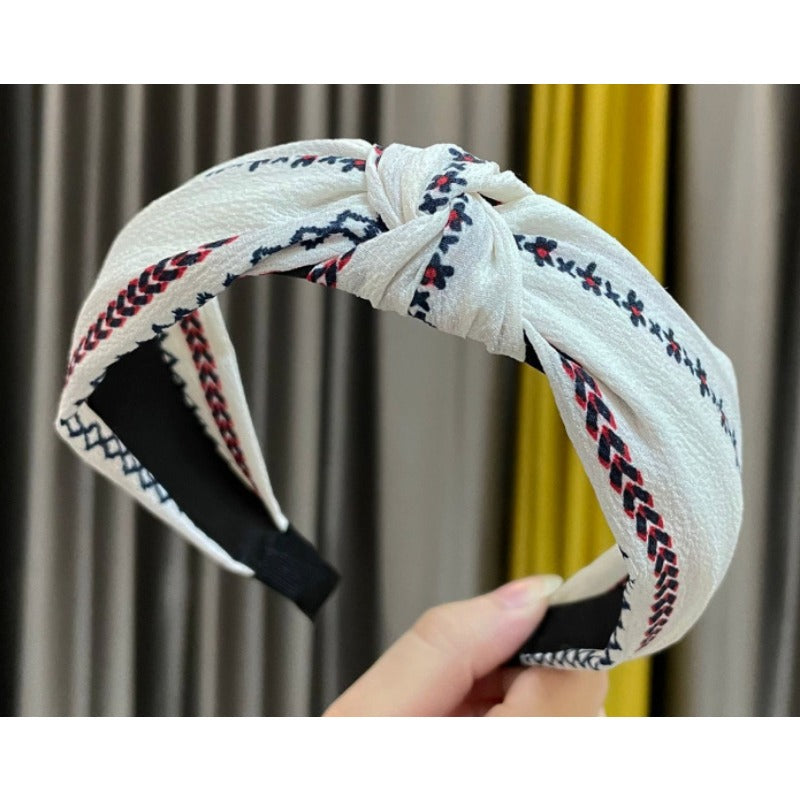 Wholesale Fabric Wide Edge Cross Knot Headband