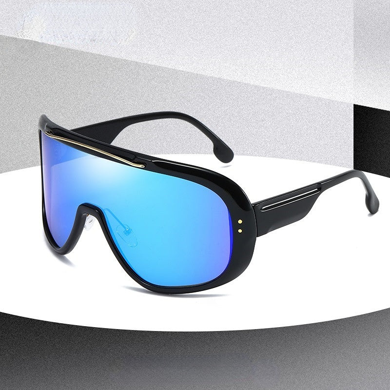 Wholesale Large Frame Integrated Lens PC Sunglasses