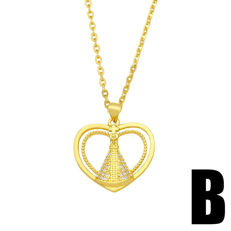 Venta al por Mayor Collar Cobre Chapado en Oro 18K Sol Luna OLY-NE-AS007