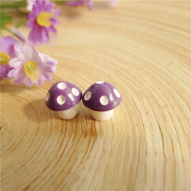 Wholesale 10pcs Phone Case Material DIY Resin Accessories Medium Mushroom 14MM Beads