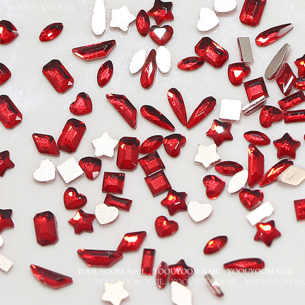 Wholesale 100PCS/Pack 6MM Glass Flat Nail Diamond Beads