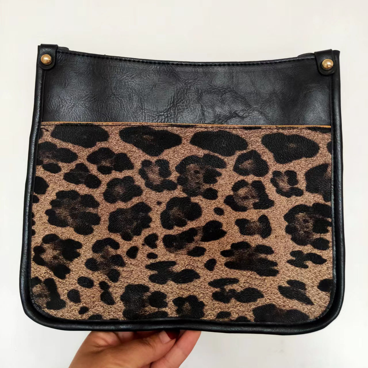 Wholesale Western Style Leopard Pattern Shoulder Strap PU Vintage Tote Bag Single Shoulder Bag Crossbody Bag