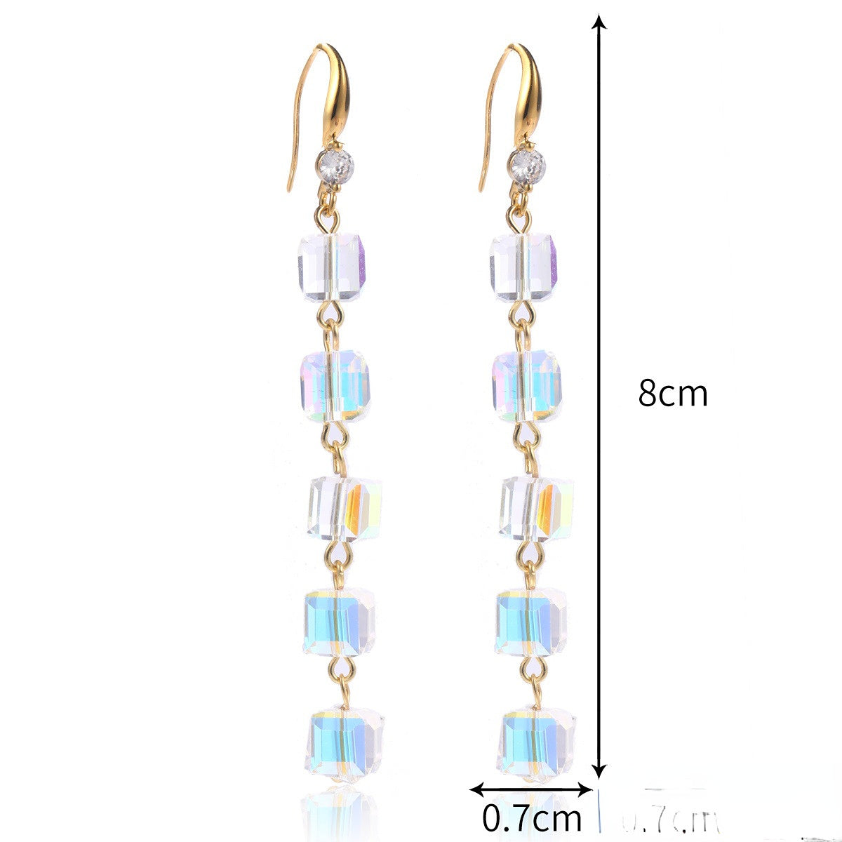 Wholesale Zircon Long Austrian Crystal Earrings