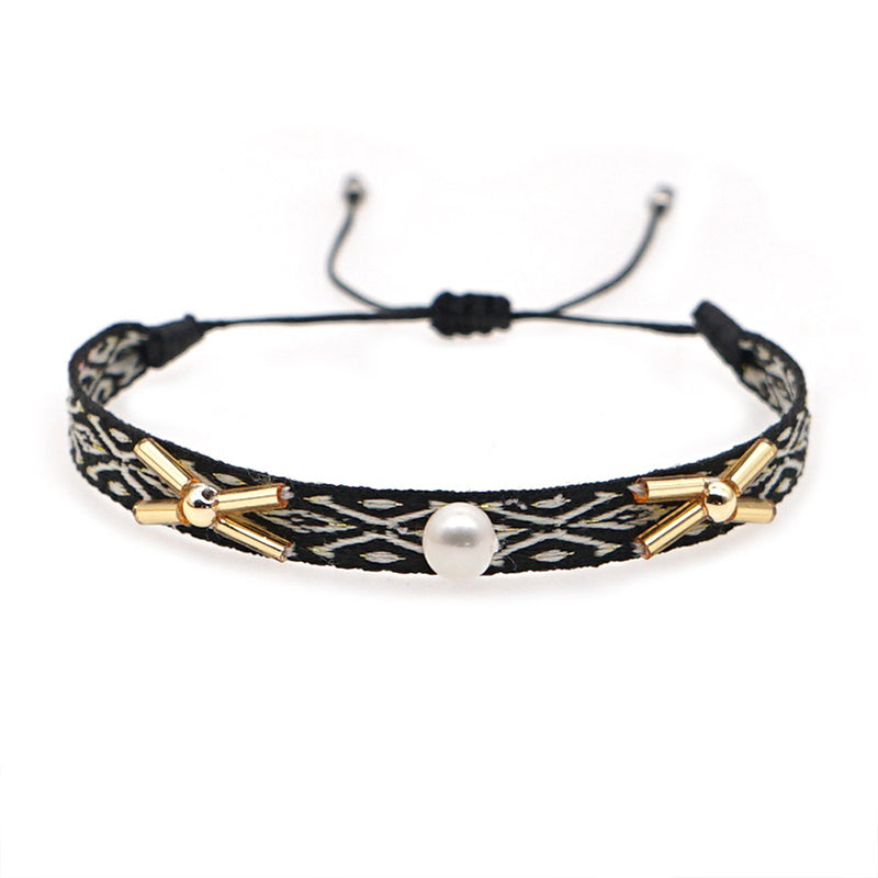 Venta al por Mayor Pulsera Cristal Vintage Español Étnico Arte Bohemio OLY-BT-GBH005