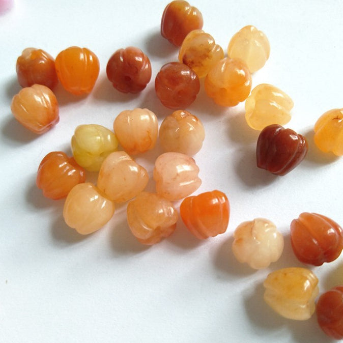Cuentas De Esmeralda De Calabaza De 10 MM Al Por Mayor