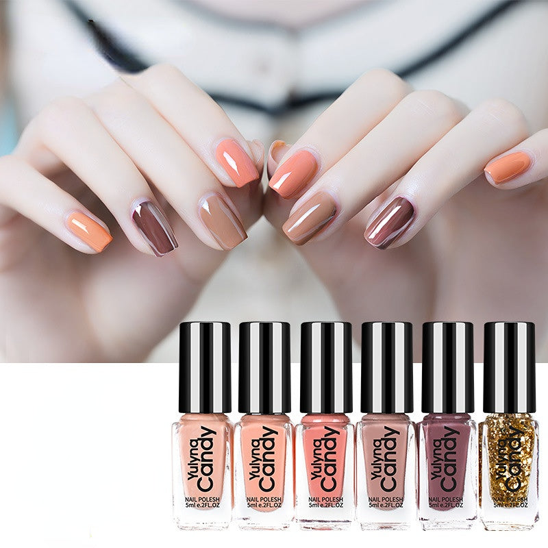 Venta al por mayor 6 botellas de esmalte de uñas aceitoso no pelable
