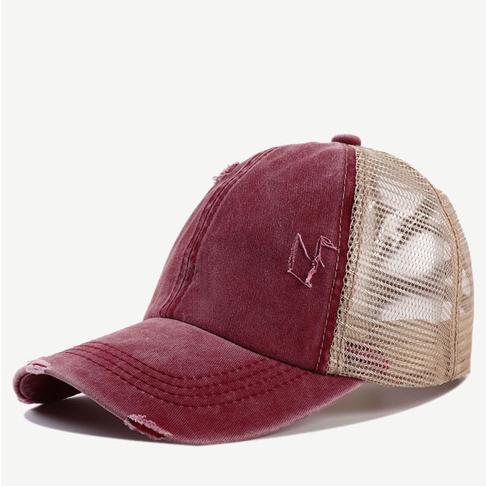 Wholesale Cotton Leopard Camouflage Ponytail Baseball Cap