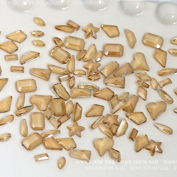 Wholesale 100PCS/Pack 6MM Glass Flat Nail Diamond Beads