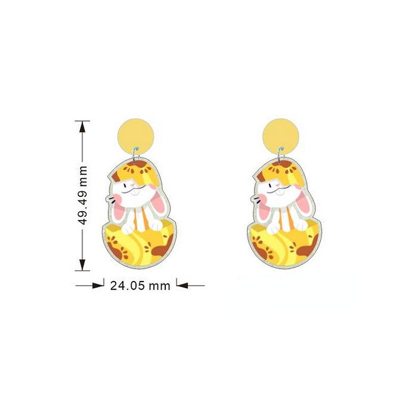Wholesale Jewelry Easter Gnomes Holiday Bunny Acrylic Earrings