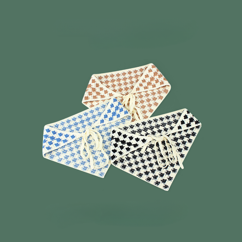 Algodón al por mayor de algodón pequeño champiñón de cerezo triangular hueco bufanda