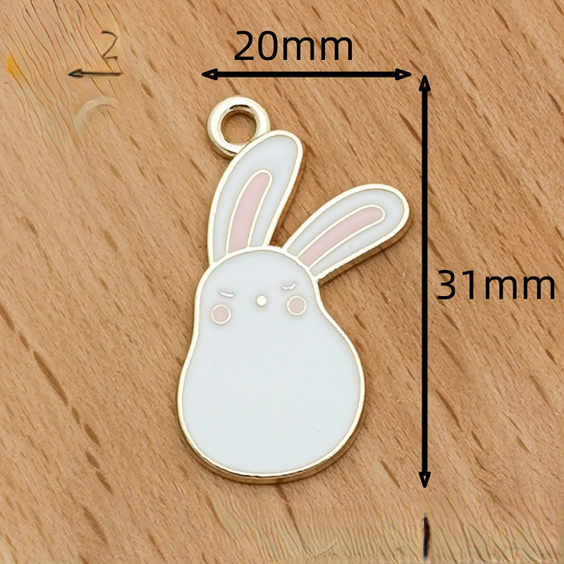 Accesorios de bricolaje de Pascua de la serie conejo de aleación al por mayor