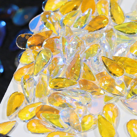 Wholesale 50PCS 6MM Aurora Glass Nail Diamond Beads