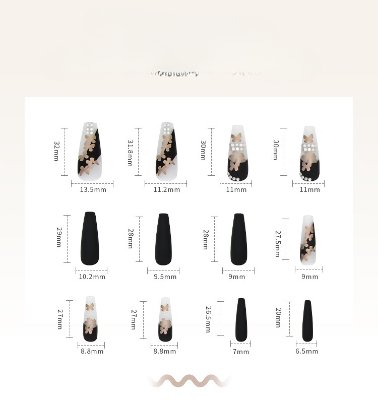 Chips de arte de uñas de diamantes de mariposa de plástico al por mayor