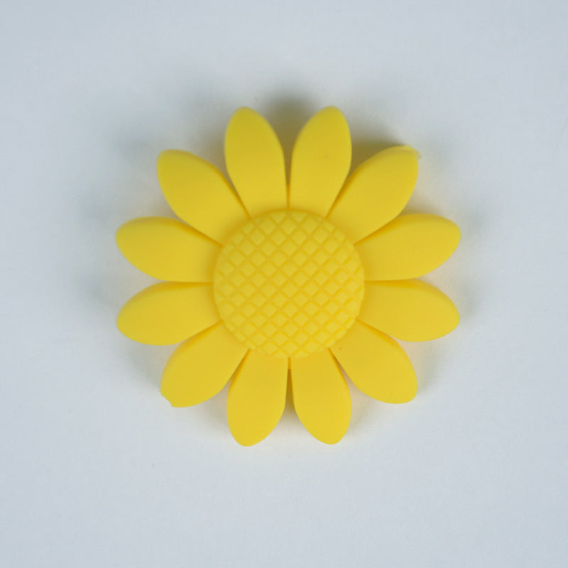 Wholesale 10PCS 40MM Sunflower Silicone Beads
