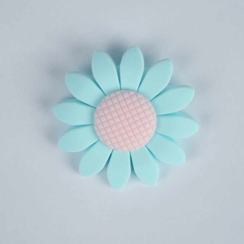 Wholesale 10PCS 40MM Sunflower Silicone Beads