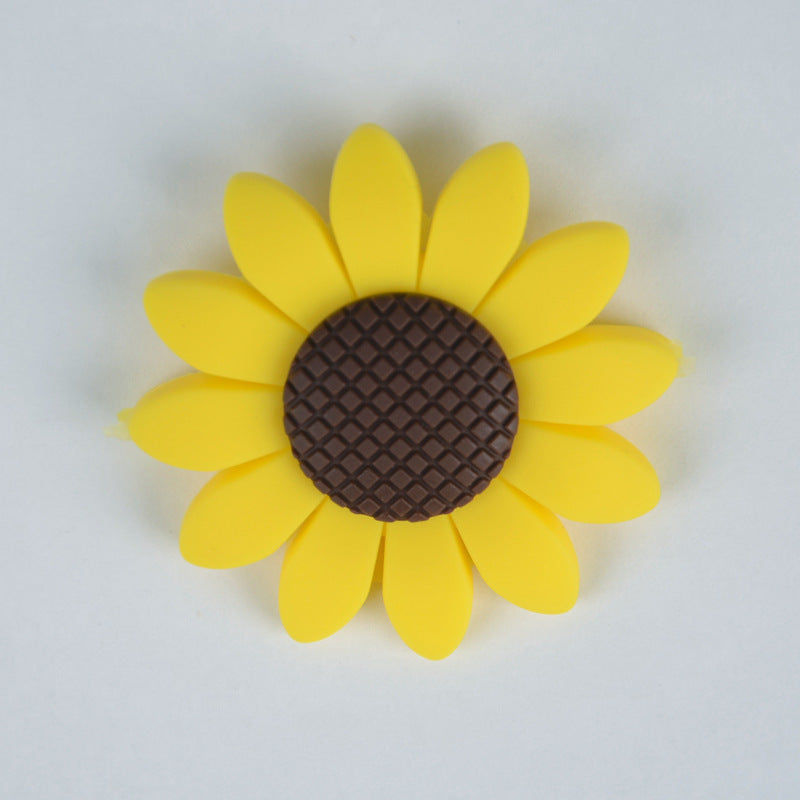 Wholesale 10PCS 40MM Sunflower Silicone Beads