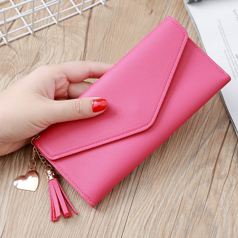 Wholesale PU Long Tassel Women's Wallet Card Bag