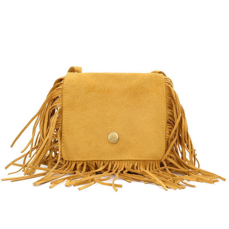 Wholesale Suede Kids Tassel Shoulder Bag