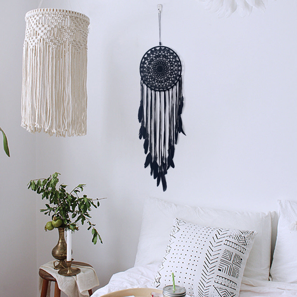 Wholesale Fleece White Feather Dream Catcher