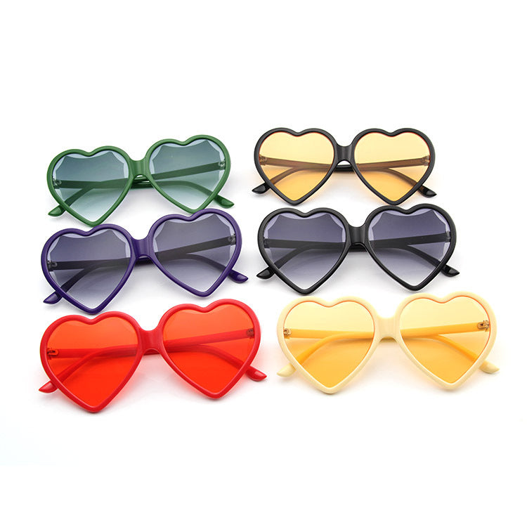 Wholesale Peach Heart Inverted PC Sunglasses