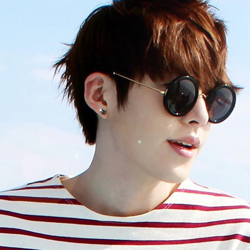 Wholesale Jewelry Jewelry Square Round Colorful Copper Earrings