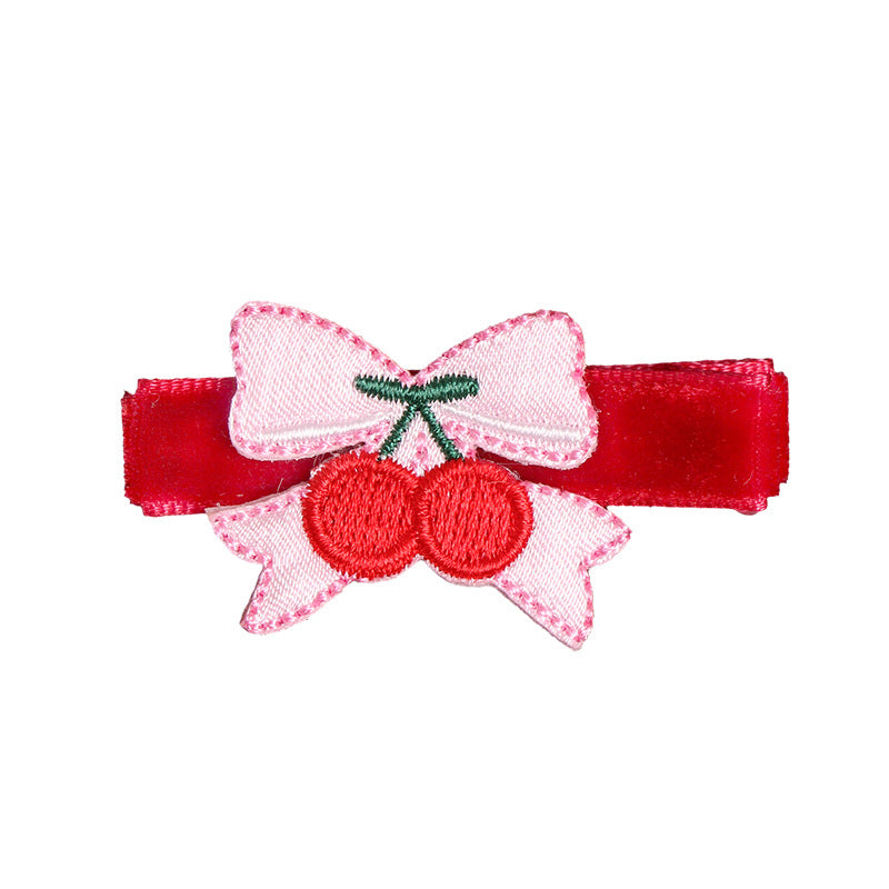 Wholesale Animal Fruit Bow Velvet Hair Clips