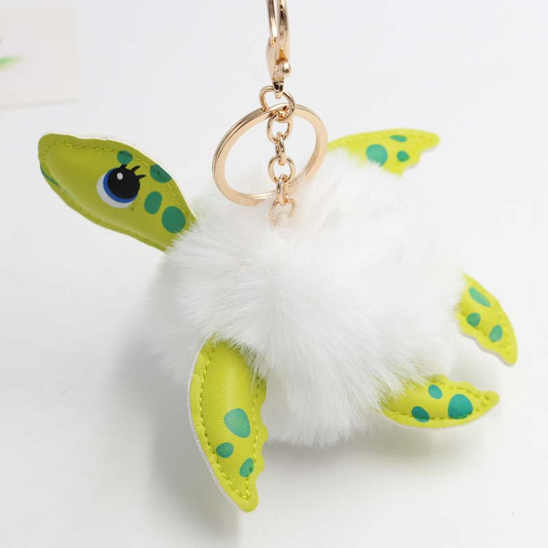 Wholesale Turtle Fur Balls Keychains