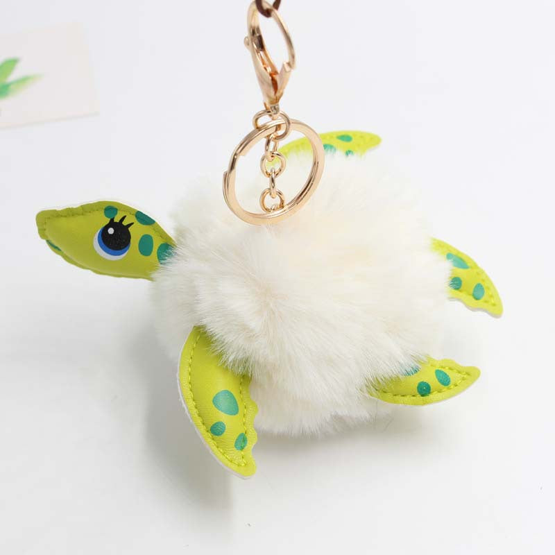 Wholesale Turtle Fur Balls Keychains