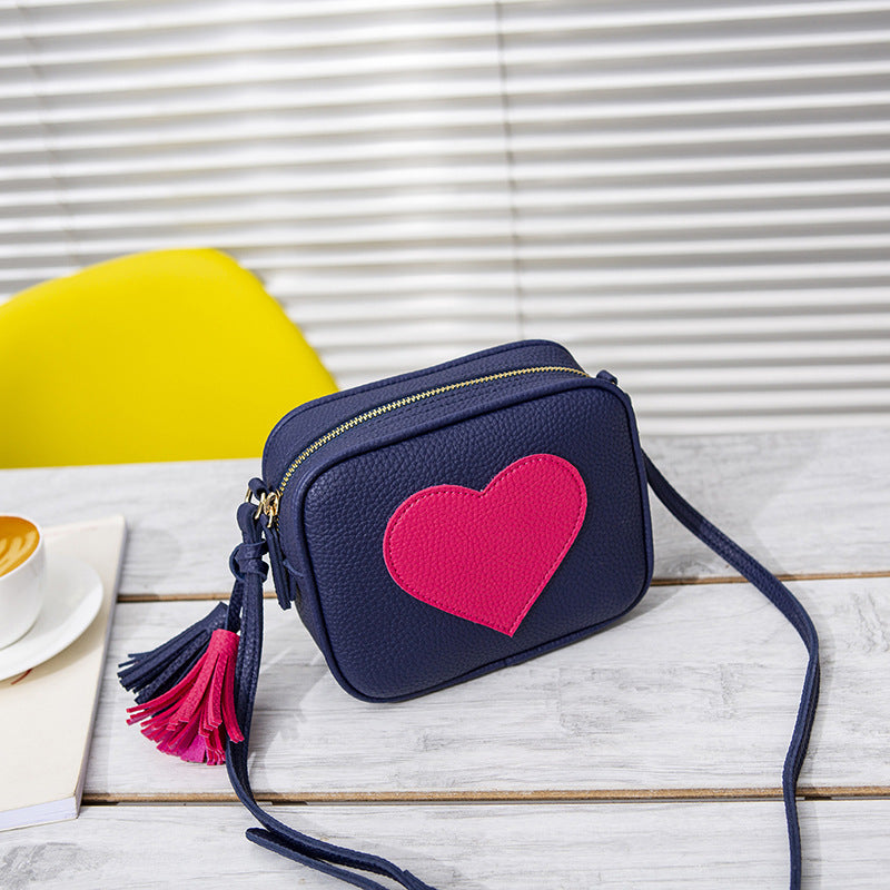 Wholesale PU Soft Leather Solid Color Messenger Shoulder Bag