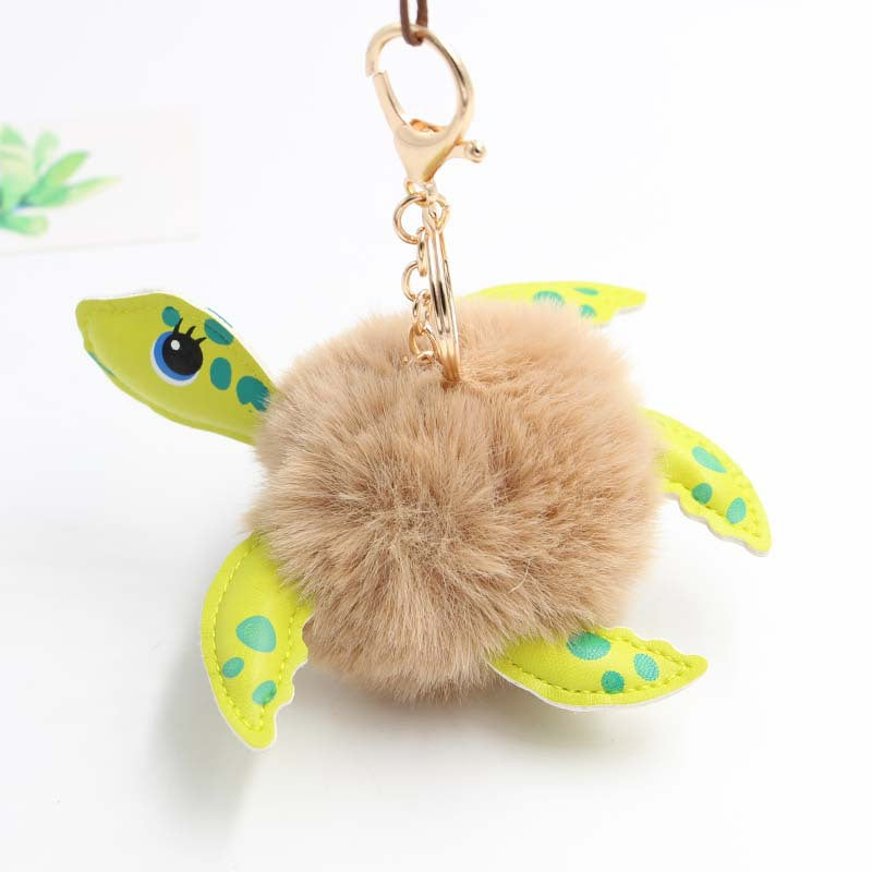 Wholesale Turtle Fur Balls Keychains