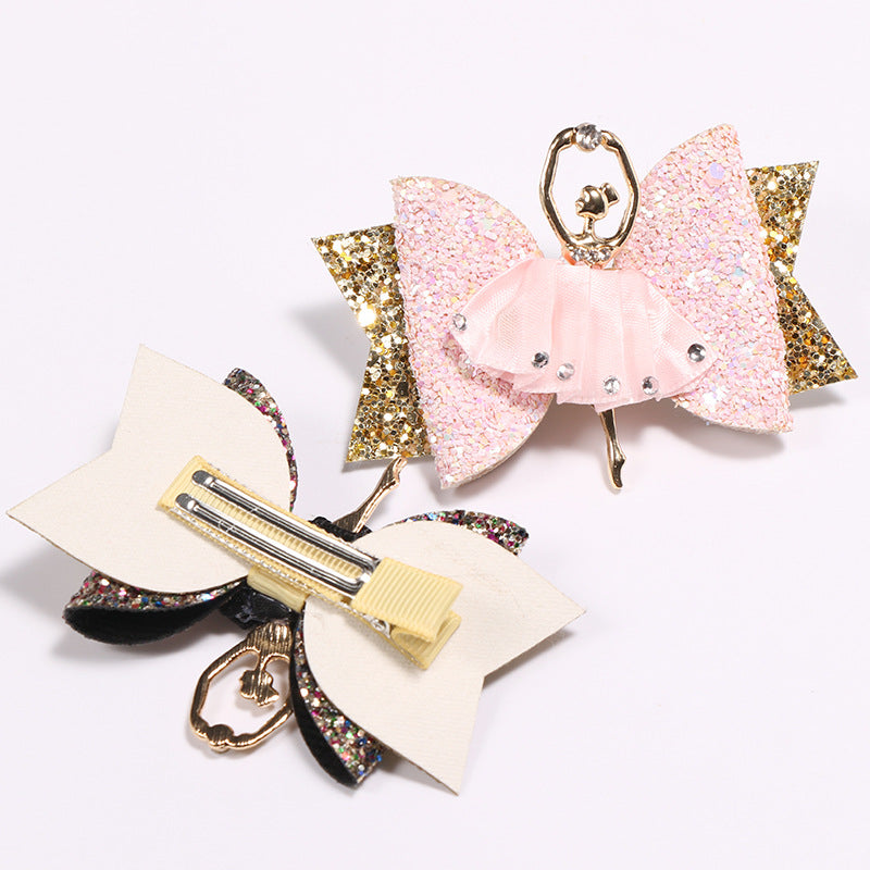 Wholesale Ballet Girl Glitter Rhinestone Hair Clips