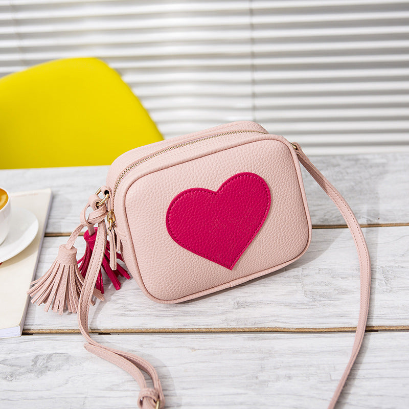 Wholesale PU Soft Leather Solid Color Messenger Shoulder Bag