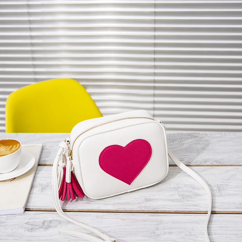 Wholesale PU Soft Leather Solid Color Messenger Shoulder Bag